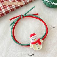 Fashion Santa Claus Gingerbread Snowman Elastic String Handmade Hair Tie 1 Piece sku image 9