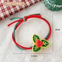 Fashion Santa Claus Gingerbread Snowman Elastic String Handmade Hair Tie 1 Piece sku image 6