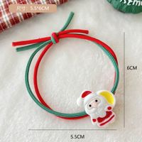 Fashion Santa Claus Gingerbread Snowman Elastic String Handmade Hair Tie 1 Piece sku image 7