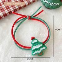 Fashion Santa Claus Gingerbread Snowman Elastic String Handmade Hair Tie 1 Piece sku image 4