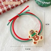 Fashion Santa Claus Gingerbread Snowman Elastic String Handmade Hair Tie 1 Piece sku image 8