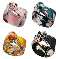 Streetwear Solid Color Flower Cloth Rib-knit Hair Band 1 Piece main image 4