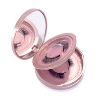 Fashion Solid Color Round False Eyelashes Box Wholesale sku image 2