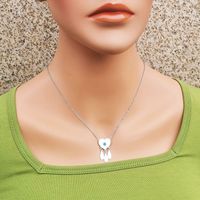 Mode Herzform Titan Stahl Vergoldet Hülse Halskette main image 4