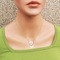 Mode Herzform Titan Stahl Vergoldet Hülse Halskette main image 2