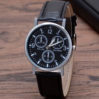 Fashion Solid Color Buckle Quartz Men's Watches sku image 3