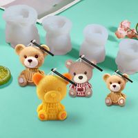 Cute Bear Silica Gel Aromatherapy Candle Plaster Silicone Mold 1 Piece main image 4