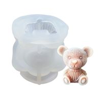 Cute Bear Silica Gel Aromatherapy Candle Plaster Silicone Mold 1 Piece main image 5