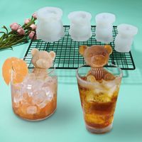 Cute Bear Silica Gel Aromatherapy Candle Plaster Silicone Mold 1 Piece main image 2