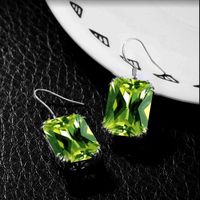 Retro Square Alloy Inlay Artificial Crystal Women's Earrings Necklace 1 Set main image 6
