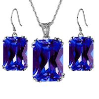 Retro Square Alloy Inlay Artificial Crystal Women's Earrings Necklace 1 Set main image 5