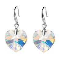 Simple Style Heart Shape Alloy Glass Women's Drop Earrings 1 Pair sku image 1