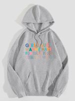 Women's Hoodie Long Sleeve Hoodies & Sweatshirts Printing Pocket Simple Style Letter sku image 2