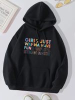 Women's Hoodie Long Sleeve Hoodies & Sweatshirts Printing Pocket Simple Style Letter sku image 20