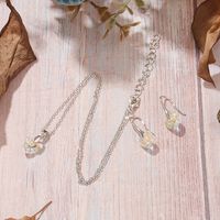 Mode Herzform Legierung Beschichtung Opal Damen Ohrringe Halskette main image 2