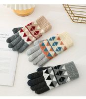 Women's Retro Plaid Wool Gloves 1 Pair main image 1