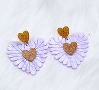 Cute Heart Shape Arylic Patchwork Women's Drop Earrings 1 Pair main image 7