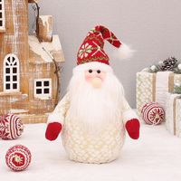 Christmas Cute Santa Claus Snowman Cloth Polyester Party Ornaments 1 Piece sku image 2