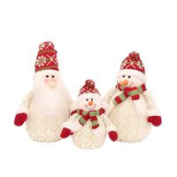 Christmas Cute Santa Claus Snowman Cloth Polyester Party Ornaments 1 Piece main image 5