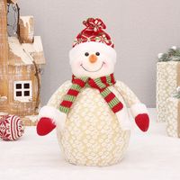 Christmas Cute Santa Claus Snowman Cloth Polyester Party Ornaments 1 Piece sku image 3