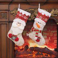 Christmas Fashion Santa Claus Snowman Snowflake Cloth Polyester Party Christmas Socks 1 Piece main image 4