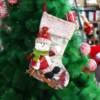 Christmas Fashion Santa Claus Snowman Snowflake Cloth Polyester Party Christmas Socks 1 Piece main image 2