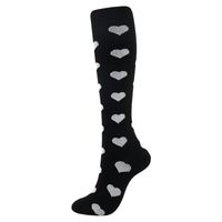 Women's Fashion Stripe Polka Dots Heart Shape Nylon Over The Knee Socks A Pair sku image 5