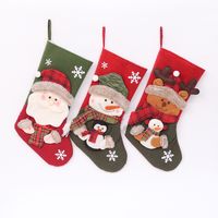 Christmas Cute Santa Claus Snowman Elk Cloth Polyester Party Christmas Socks 1 Piece main image 4