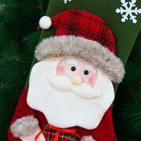 Christmas Cute Santa Claus Snowman Elk Cloth Polyester Party Christmas Socks 1 Piece main image 2