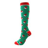 Unisex Retro Christmas Tree Snowman Snowflake Nylon Over The Knee Socks A Pair main image 5
