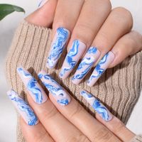 Retro Tie Dye Heart Shape Flower Abs Nail Patches 1 Set sku image 6