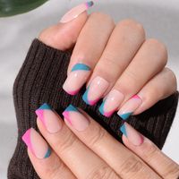 Retro Tie Dye Heart Shape Flower Abs Nail Patches 1 Set sku image 4