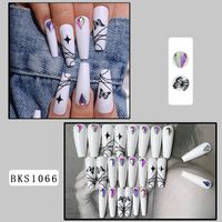 Retro Tie Dye Heart Shape Flower Abs Nail Patches 1 Set sku image 22