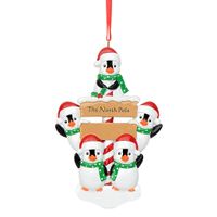 Christmas Cute Penguin Santa Claus Snowman Resin Party Hanging Ornaments 1 Piece sku image 10