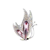 Fashion Butterfly Alloy Inlay Artificial Diamond Women's Brooches main image 3