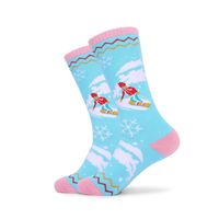 Kid's Sports Stripe Snowflake Cotton Crew Socks A Pair sku image 3