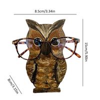 لطيف الإبداعية خشبية الديكور الحيوان نظارات عرض موقف main image 4