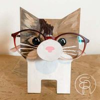 Cute Creative Wooden Decoration Animal Glasses Display Stand sku image 4