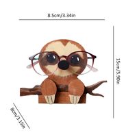 Mignon Créatif En Bois Décoration Animaux Lunettes Présentoir sku image 2