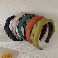 Japanese Style Solid Color Cloth Hair Band 1 Piece main image 2