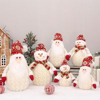 Christmas Cute Santa Claus Snowman Cloth Polyester Party Ornaments 1 Piece main image 1