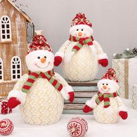 Christmas Cute Santa Claus Snowman Cloth Polyester Party Ornaments 1 Piece main image 3