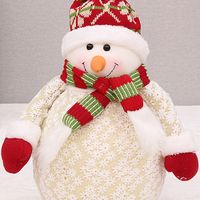 Christmas Cute Santa Claus Snowman Cloth Polyester Party Ornaments 1 Piece main image 2