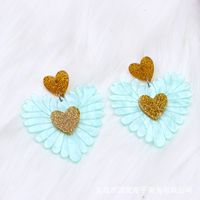 Cute Heart Shape Arylic Patchwork Women's Drop Earrings 1 Pair sku image 6