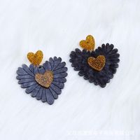 Cute Heart Shape Arylic Patchwork Women's Drop Earrings 1 Pair sku image 4