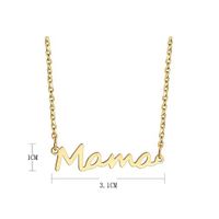 304 Stainless Steel 18K Gold Plated Simple Style Plating Letter Pendant Necklace main image 6