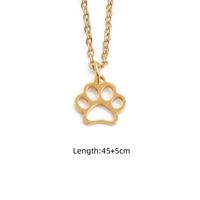 Wholesale Simple Dog Paw Pendant Stainless Steel Necklace Nihaojewelry main image 2