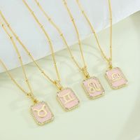 Fashion Constellation Copper Gold Plated Zircon Pendant Necklace main image 1