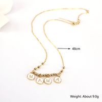Mama Letter Necklace Mother's Day Gift Ladies Drip Oil Enamel Pendant Copper Necklace main image 3