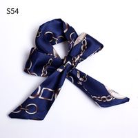 Women's Fashion Lattice Chains Print Polyester Printing Silk Scarves sku image 51